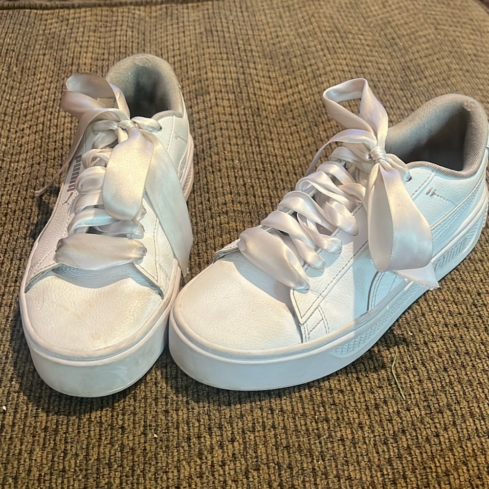 Puma sneakers. Worn but lots of wear left!